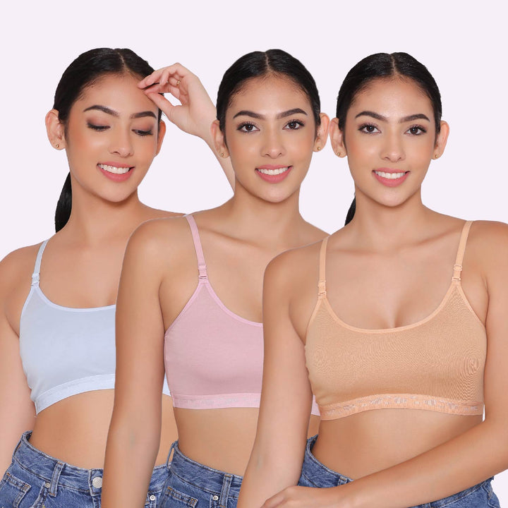 Teenagers Seamless multi-way Bra-Tango Combo of 3