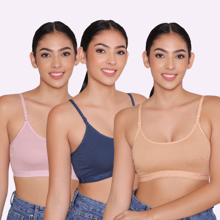 Teenagers Seamless multi-way Bra-Tango Combo of 3