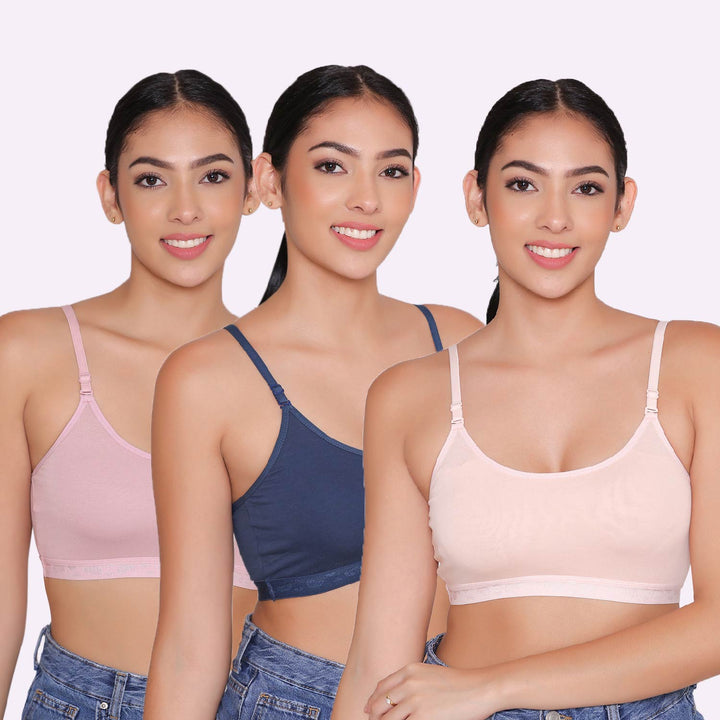 Teenagers Seamless multi-way Bra-Tango Combo of 3
