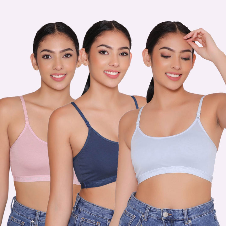 Teenagers Seamless multi-way Bra-Tango Combo of 3