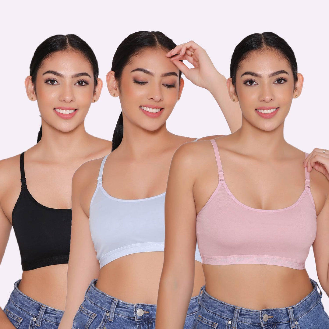 Teenagers Seamless multi-way Bra-Tango Combo of 3