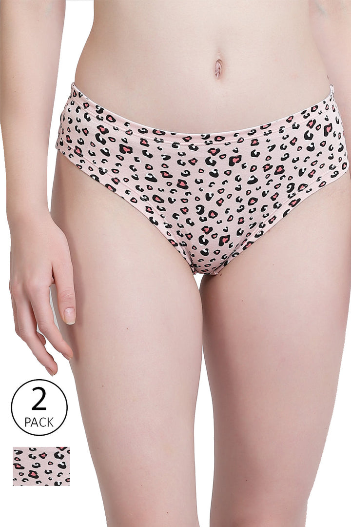 Organic Cotton Antimicrobial Bamboo Fibre Cheeky Panty Pack of 2