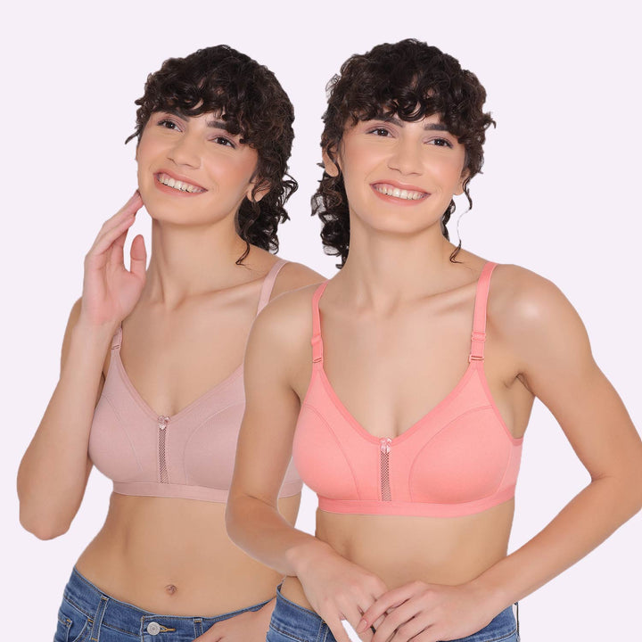 Women's Non Padded Non-Wired Regular Bra-VEGAS COMBO OF 2