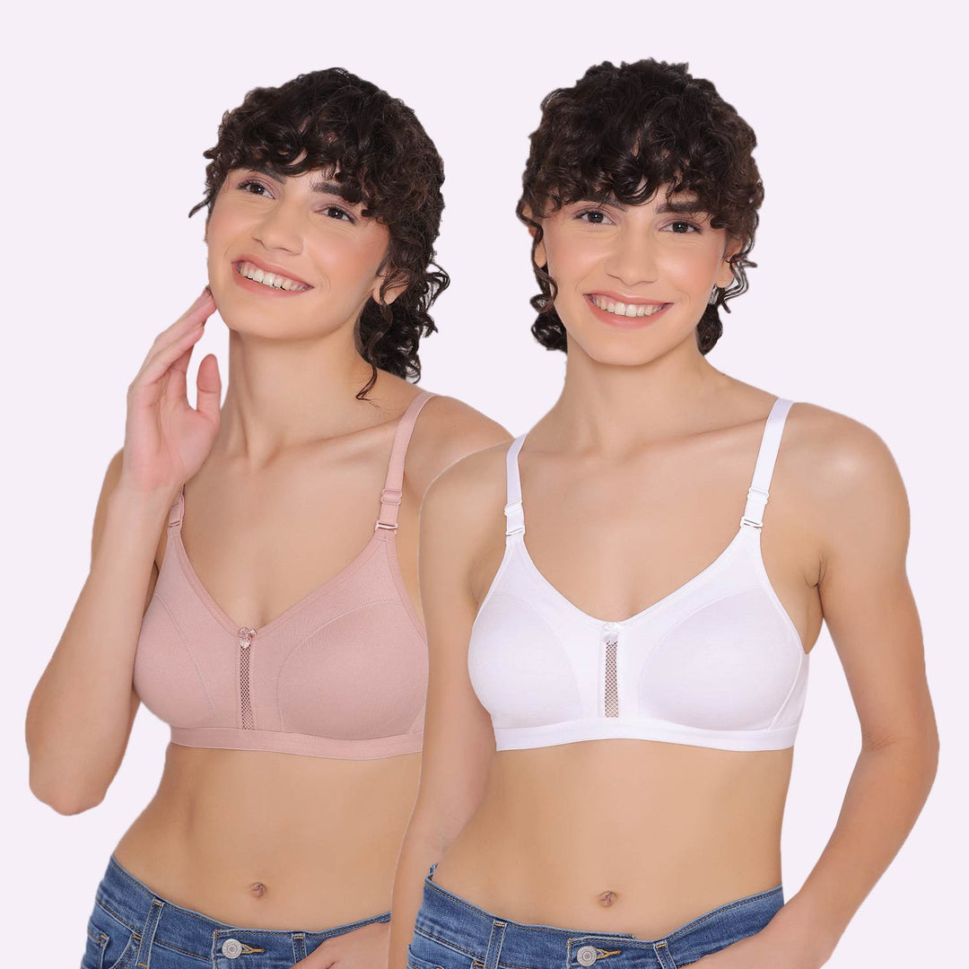 Women's Non Padded Non-Wired Regular Bra-VEGAS COMBO OF 2