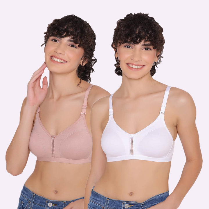 Women's Non Padded Non-Wired Regular Bra-VEGAS COMBO OF 2