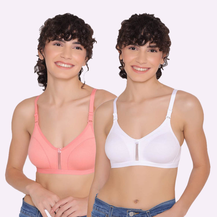 Women's Non Padded Non-Wired Regular Bra-VEGAS COMBO OF 2