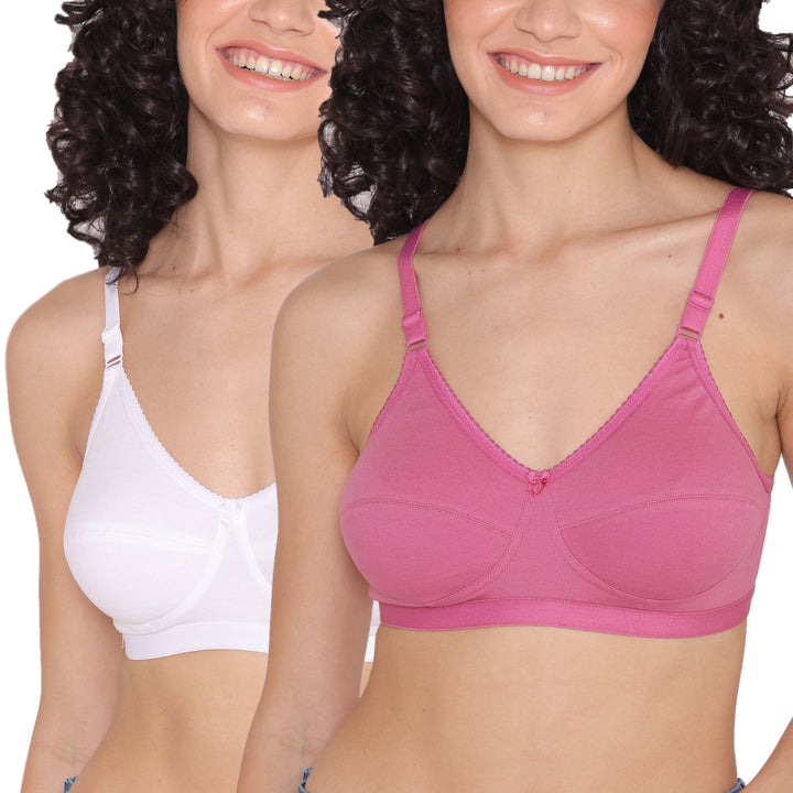 Women's Non Padded Non-Wired Regular Bra-RIO Combo of 2