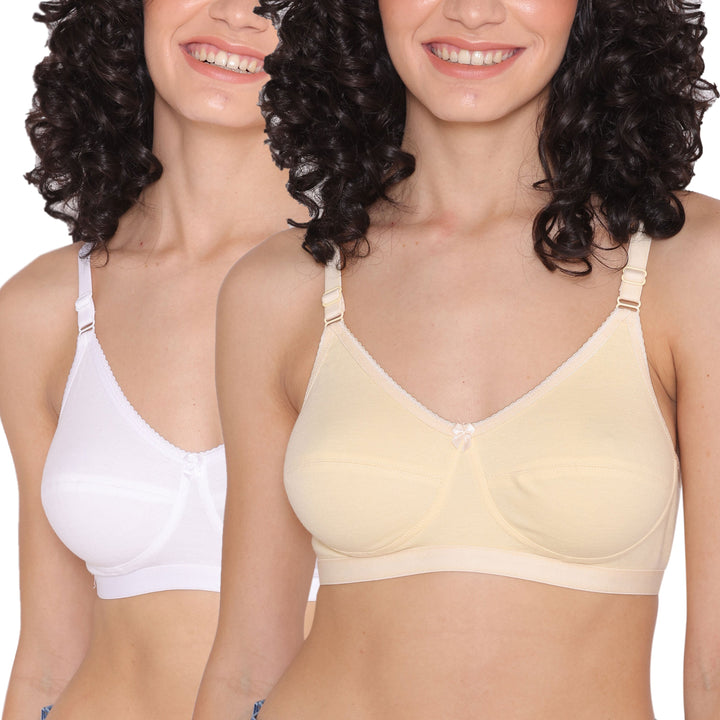 Women's Non Padded Non-Wired Regular Bra-RIO Combo of 2