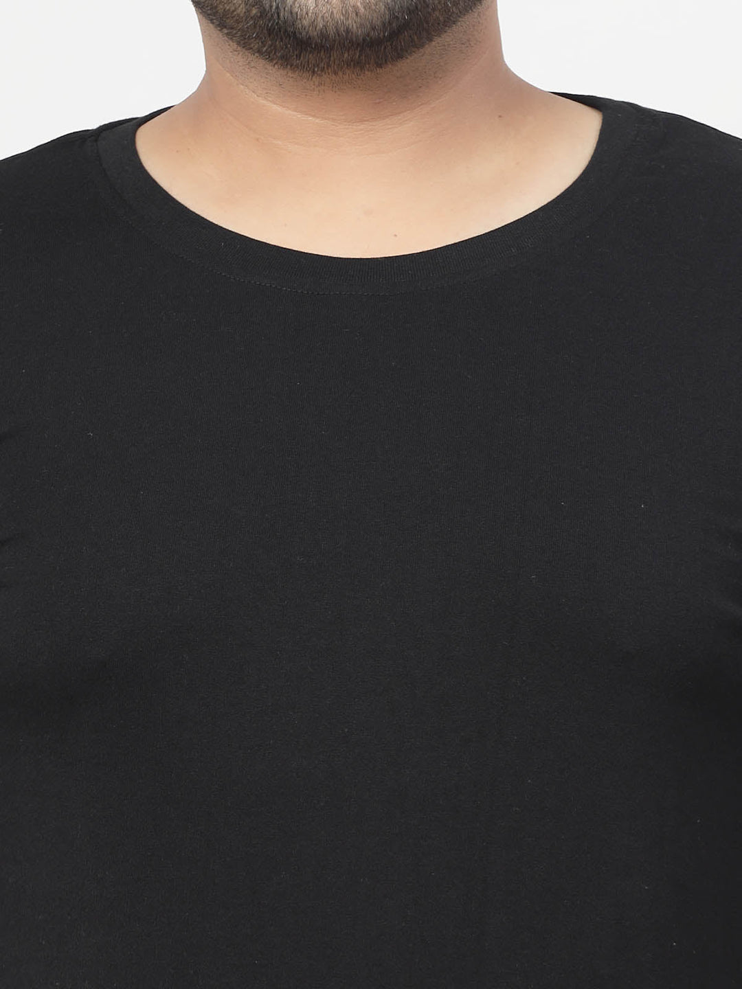 Plus Size Men  Black Typography Printed T-shirt
