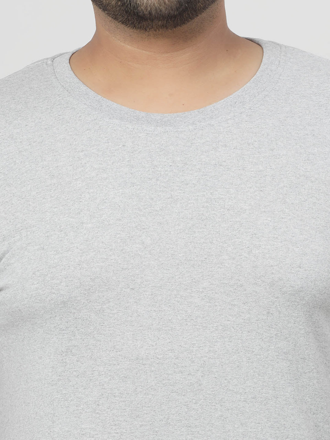 Plus Size Men  Grey & Black Graphic Printed T-shirt
