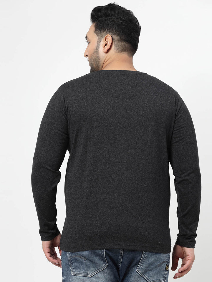 Plus Size Grey Cotton T-Shirt