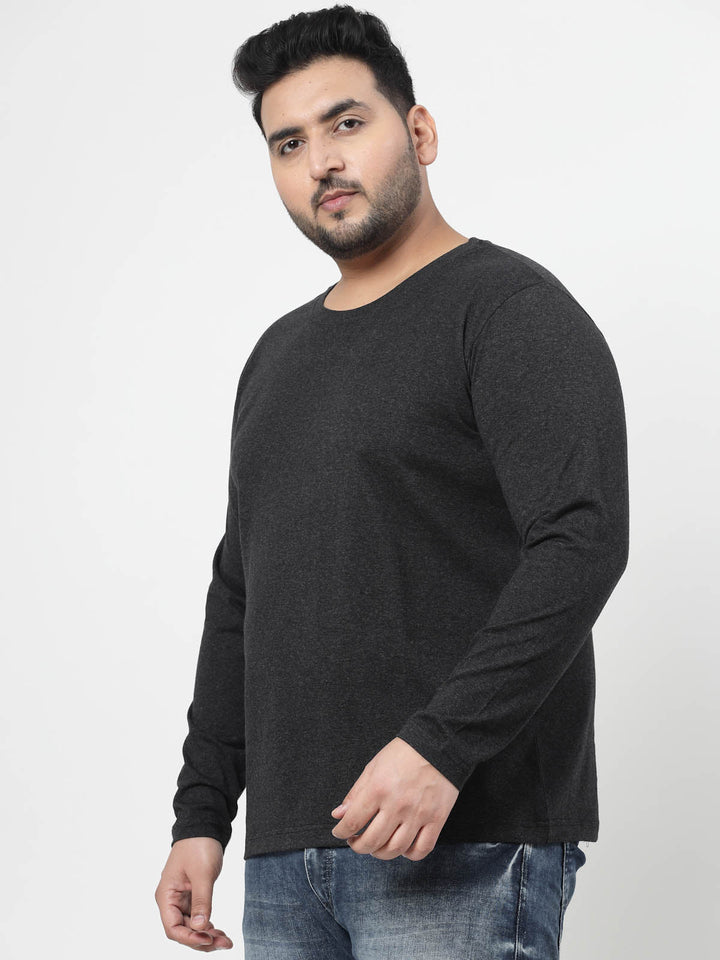 Plus Size Grey Cotton T-Shirt