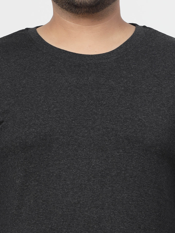 Plus Size Grey Cotton T-Shirt