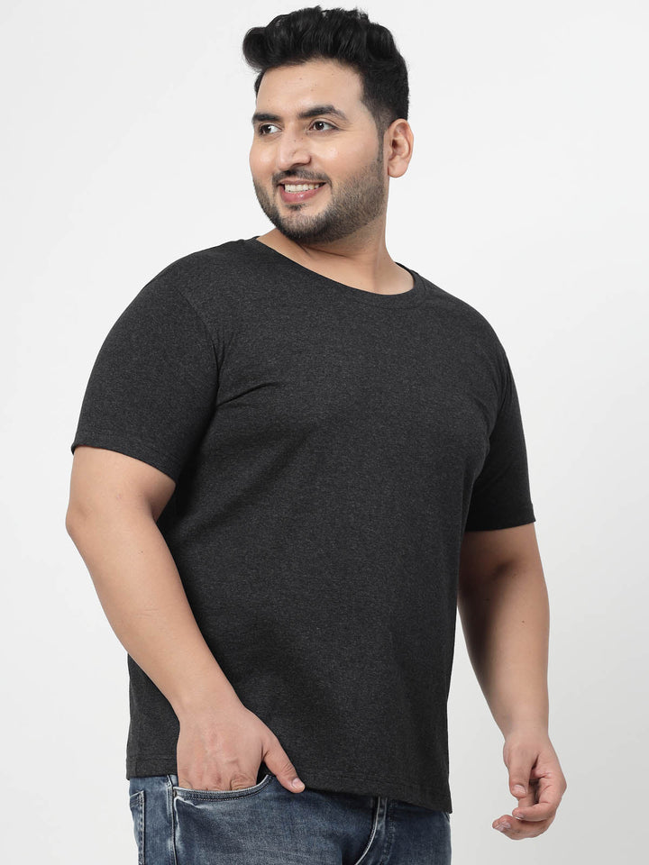 Plus Size GREY COTTON T-SHIRT