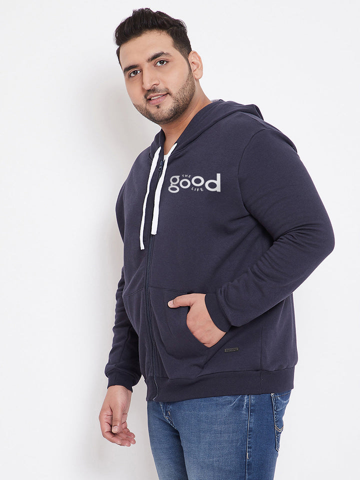 Solid Stylish Full Sleeve Hooded Casual Sweatshirt