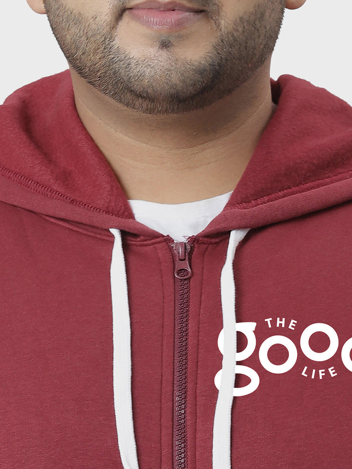 Solid Stylish Full Sleeve Hooded Casual Sweatshirt