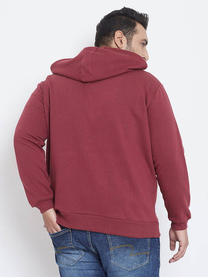 Solid Stylish Full Sleeve Hooded Casual Sweatshirt