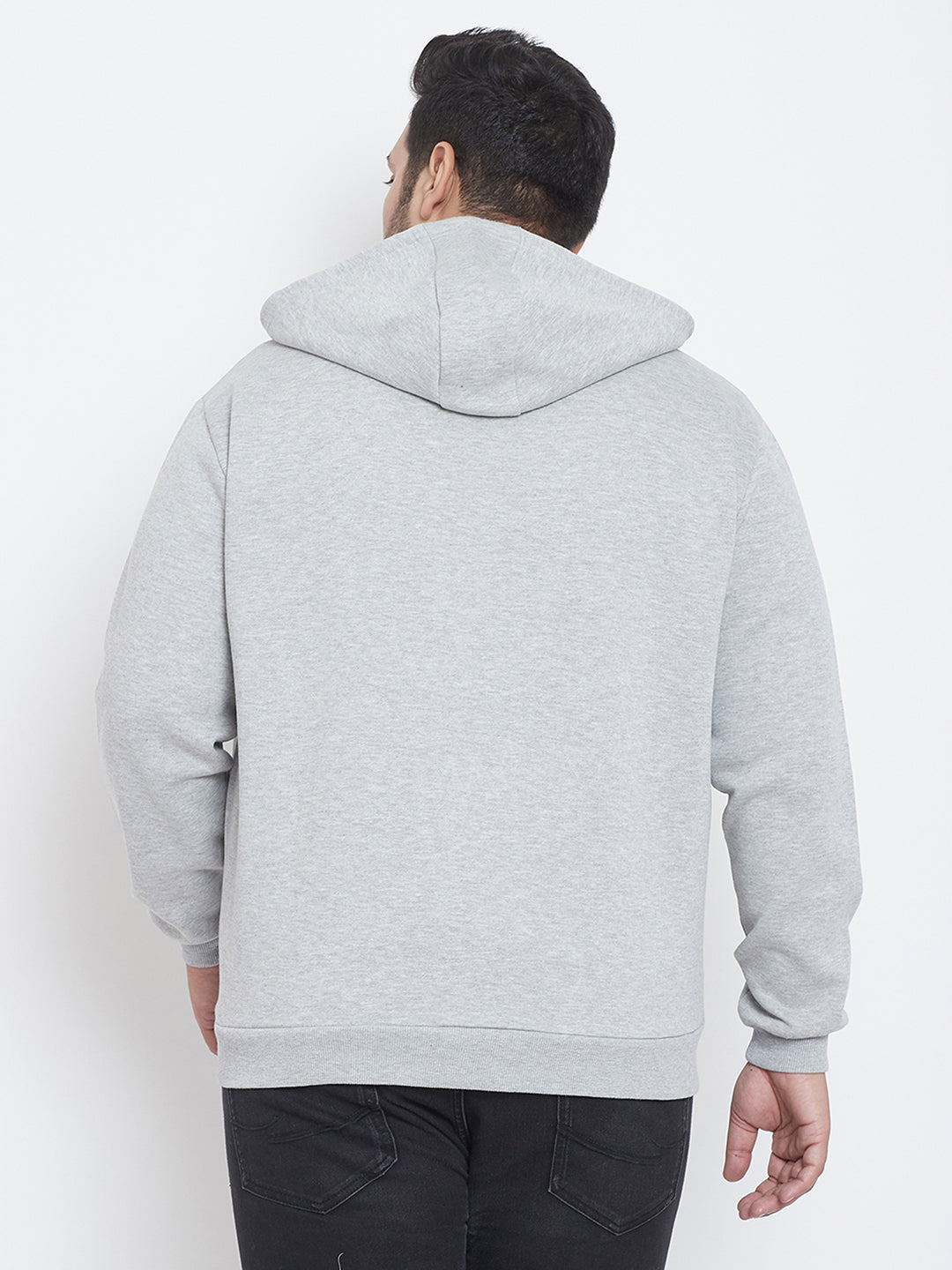 Solid Full Sleeve Hooded Casual Sweatshirt
