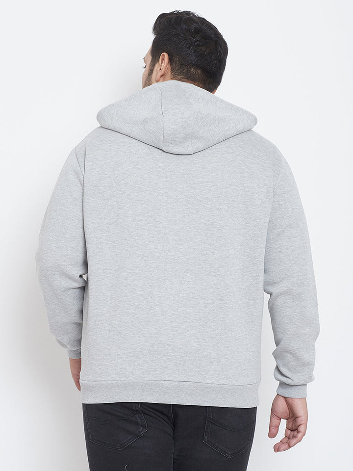 Solid Full Sleeve Hooded Casual Sweatshirt