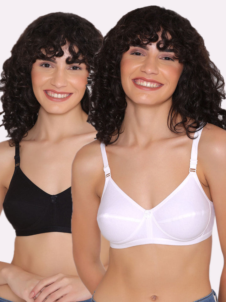 Women's Non Padded Non-Wired Regular Bra (Pack of 2)-ZOE