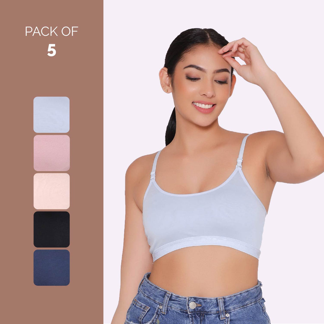 Teenagers Seamless multi-way Bra-Tango Combo of 5