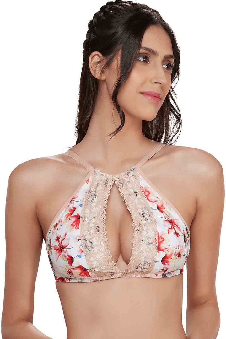 Organic Cotton  Blended Antimicrobial Lightly Padded Non-wired Bralette-ISB089-