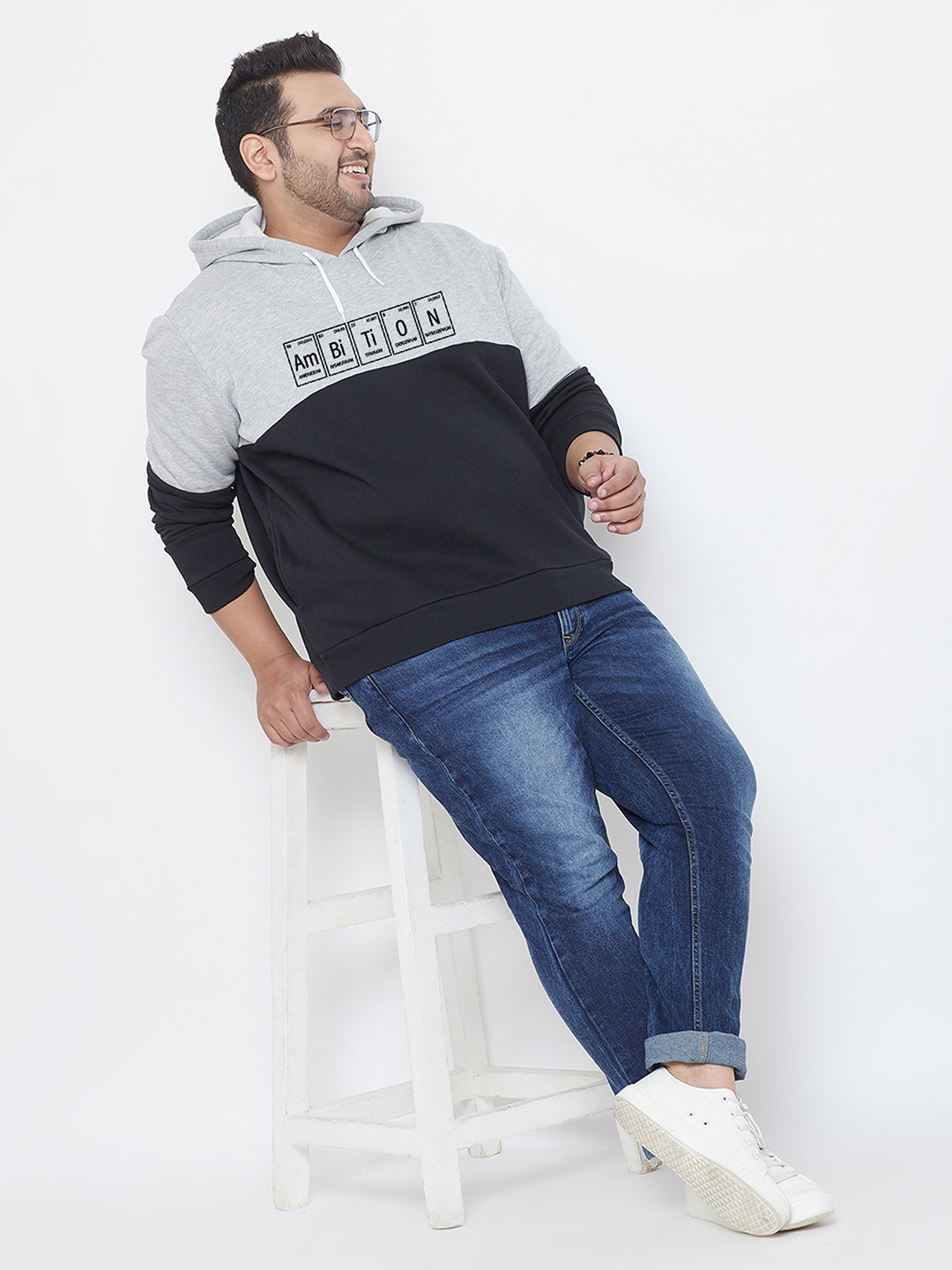 Colorblock Casual Hooded Sweastshirts