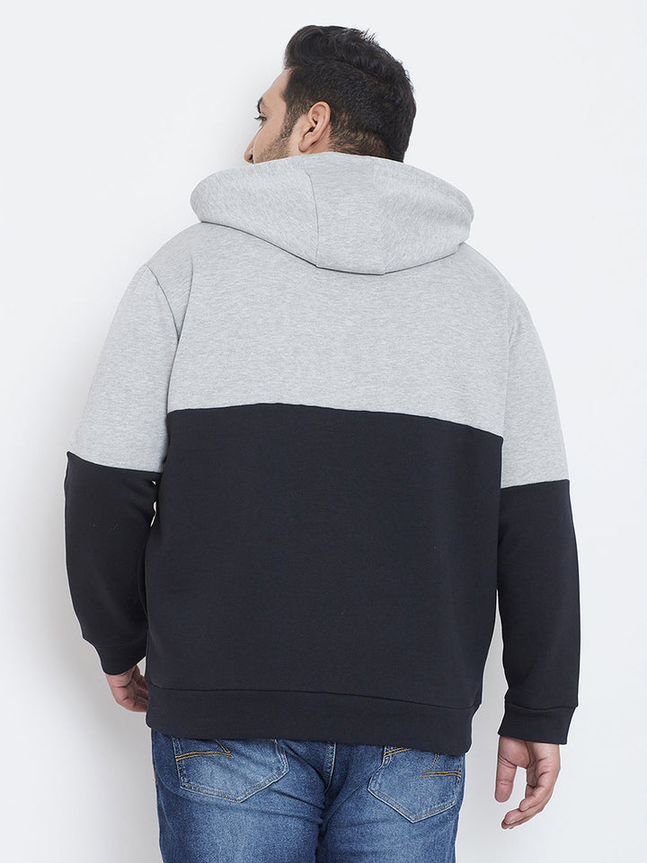 MEN COLORBLOCK CASUAL HOODED SWEASTSHIRTS