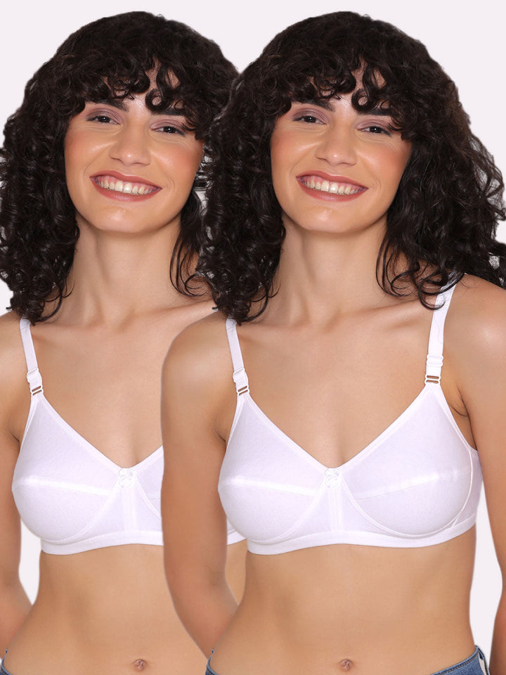 Women's Non Padded Non-Wired Regular Bra (Pack of 2)-ZOE
