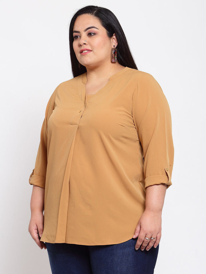 Plus Size Mustard Yellow Regular Top