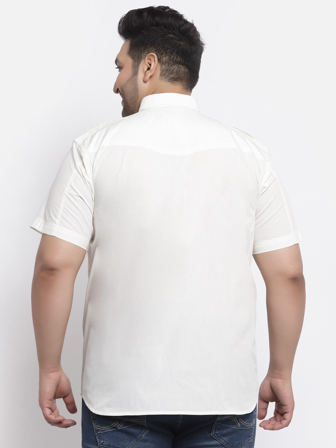 Plus Size Men Cargo Casual Shirt