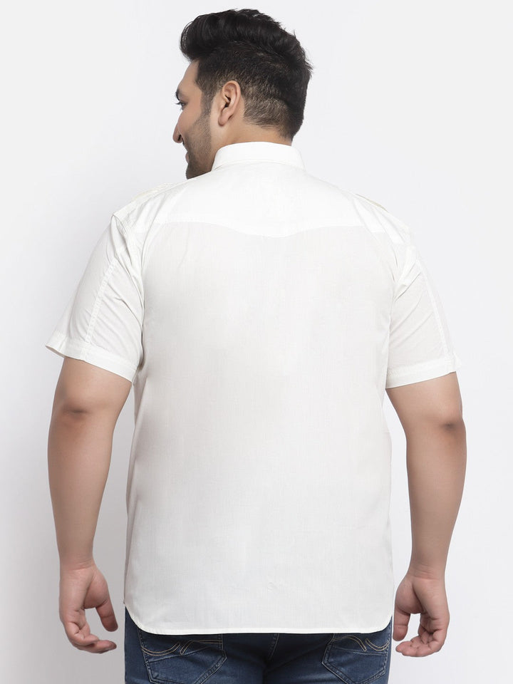 Plus Size Men Cargo Casual Shirt