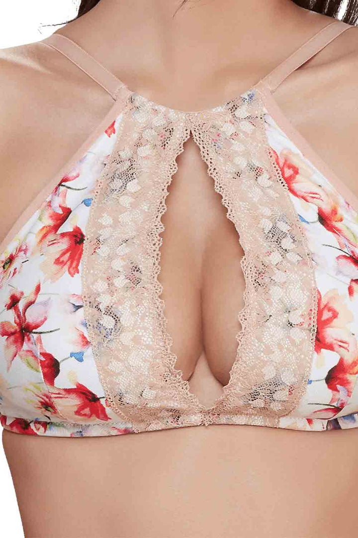Organic Cotton  Blended Antimicrobial Lightly Padded Non-wired Bralette-ISB089-